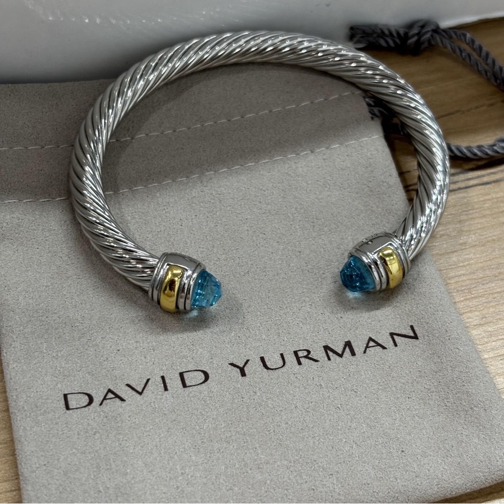 David Yurman 7MM blue onyx bracelet